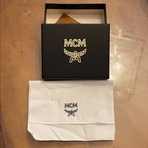MCM Black Box with White Dust Bag